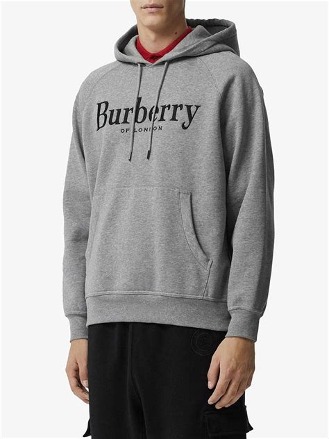 grey burberry hoodie mens|Burberry hoodie pullover grey.